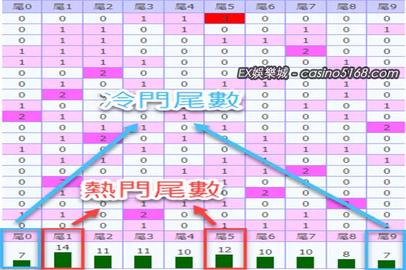 539尾數冷熱門號分析