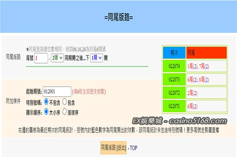 六合彩同尾版路工具